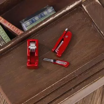 Творческие мини-канцелярские принадлежности для моделирования учебных принадлежностей Модель уменьшенных учебных принадлежностей розовый