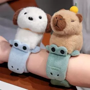Творческий браслет-зажим для животных с защелкой, капибара, собака, кошка, плюшевое кольцо на руку, браслет, детские игрушки, креативный забавный подарок about 25cm