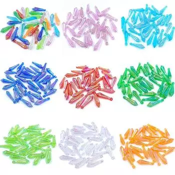 Творческий DIY 20 шт. ювелирные аксессуары шестиугольное кристаллическое ожерелье AB цвет женские детские украшения милый подвеска-шарм акриловый небесно-голубой