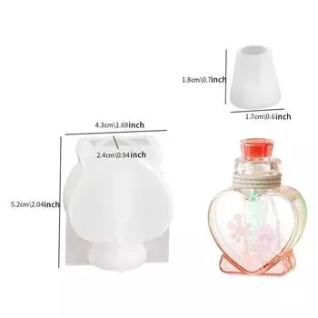 Творческий DIY Craft Drift Bottle Resin Mold Mini Silicone Bottle Epcill Casting Form с крышками для изготовления ювелирных изделий B