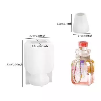 Творческий DIY Craft Drift Bottle Resin Mold Mini Silicone Bottle Epcill Casting Form с крышками для изготовления ювелирных изделий A