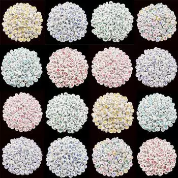 Творческий DIY Crafts Подвеска Белый Красочный Буква Конфетный Цвет Бусины 20 Шт 10 мм Для Изготовление Ювелирных Изделий Ожерелье Браслет