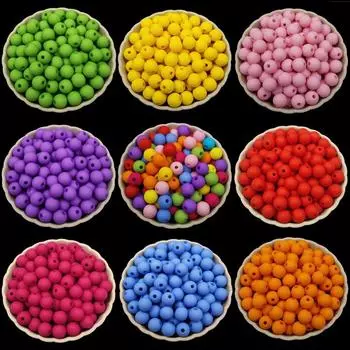 Творческий DIY для 100 шт 8 мм акриловые оптовые кулоны матовые бусины ожерелье браслет изготовление ювелирных изделий круглые свободные бусины 8