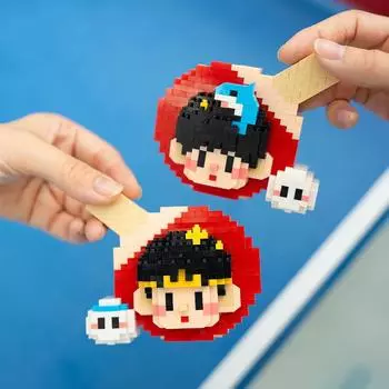 Творческий DIY симпатичный настольный теннис ракетка строительный блок модель крошечные частицы образовательная сборка игрушка рождественский подарок NO box