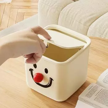 Творческий Джокер Улыбающееся Лицо DIY Большая Емкость Пресс Крышка Мусорное Ведро Студенческое Общежитие Гостиная Ванная Комната Настольный Мусорное Ведро