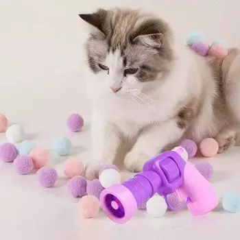 Творческий карамельный цвет, игрушка для кошек, пусковая установка, мультяшная форма, плюшевый шар-передатчик для кошек, игрушка для кошек, интерактивный инструмент
