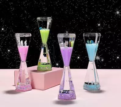 Творческий космонавт, астронавт, плавающая жидкость, песочные часы, бутылка для дрейфа жидкости, визуальное движение, песочные часы, таймер, домашний декор, подарки Random Color