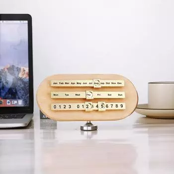 Творческий металлический вечный календарь с скользящим отображением месяца, недели и даты, настольный календарь, ежедневник, офисное украшение для дома золотой