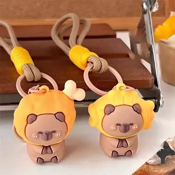 Творческий милый мультяшный брелок Капибара аниме брелок для женщин девочек кавайный рюкзак украшения аксессуары подарки