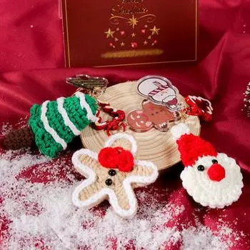 Творческий милый рождественский Санта-Клаус, ручная работа, перчатки, носки, брелок, сумка, кулон, рождественский подарок, брелок, аксессуары, украшения