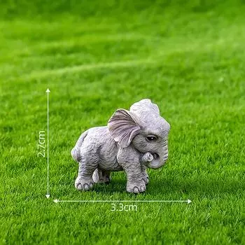 Творческий миниатюрный слон, милое украшение, смоляная кукла-бонсай, сказка, украшение для сада, настольные маленькие украшения