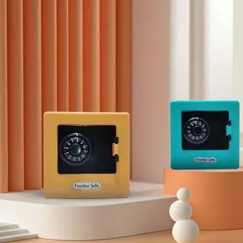 Творческий мультфильм Мини Копилка Пароль Блокировка Сейф Форма Монета Копилка Хранение Сдача Детский Подарок Многоцветный Дополнительно красный