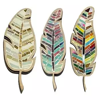 Творческий набор для самостоятельного изготовления витражей из стекла, набор для самостоятельного изготовления мозаики с ярким пером, набор для самостоятельного изготовления мозаики, любители рукоделия для взрослых/детей небесно-голубой