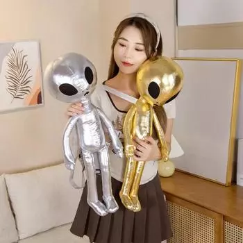 Творческий плюшевый рюкзак Alien, игрушки для детей, мягкая забавная внеземная сумка для мальчиков, школьная сумка, рождественский подарок 60cm жёлтый