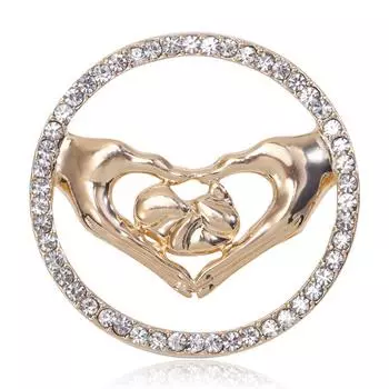 Творческий Популярный Медицинский Ювелирные Изделия Булавка, Персонализированный Мультфильм Любовь Рука Фетальная Брошь Источник