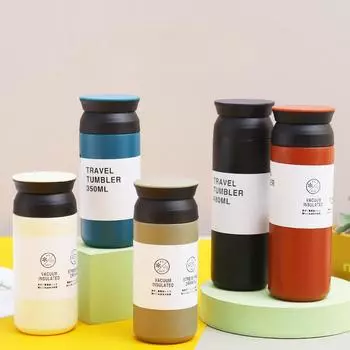 Творческий японский термос из нержавеющей стали, портативный, простой, художественный, свежий, мужской и женский, студенческий стакан для воды, элемент чашки 350ml