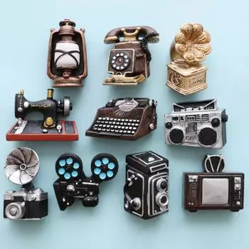 Творческий ретро новый продукт многостильный симулятор бытовой техники холодильник наклейка личность милое украшение кухни