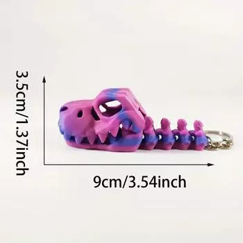 Творческий роман 3D-печатный брелок в виде тираннозавра Рекса, брелок для ключей с изображением динозавра, сумка, кулон, детская игрушечная машинка, брелки, ювелирные изделия, подарок