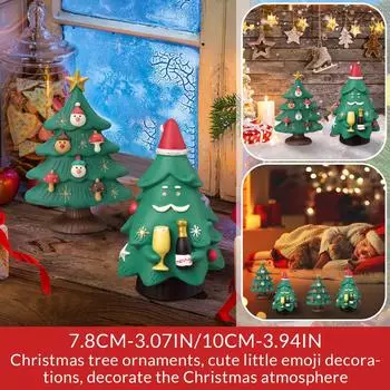 Творческий рождественский смоляной старик рождественская елка маленький подарочный орнамент милый настольный рождественский декор в виде елки подарки One Size