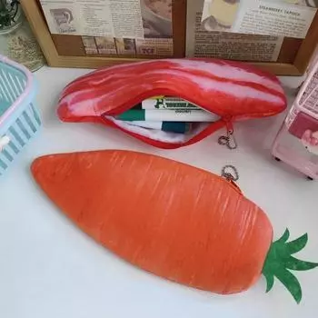 Творческий симулятор овощного мяса пенал забавный реалистичный студенческий 3D-пенал для ручек канцелярские принадлежности кавайные школьные принадлежности