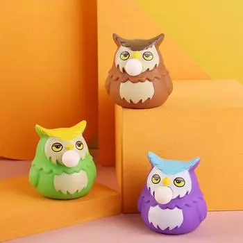 Творческий Сова Плюющийся Пузырь Шутка Мультфильм Маленькое Животное Декомпрессионный Вентиляция Кукла Игрушка Подарок K35