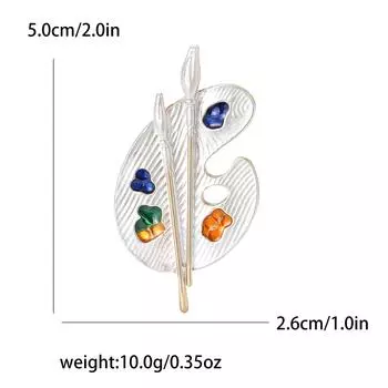 Творческий сплав эмаль кисть доска для рисования брошь мода простой мужской и женский костюм пальто корсаж ювелирные изделия булавка