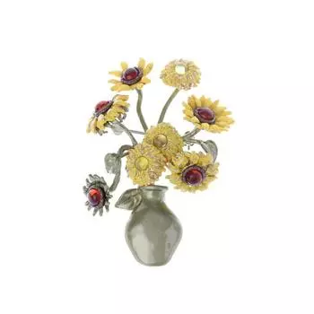 Творческий Ван Гог Подсолнух Цветочные Листья Растения Броши Для Женщин Колокольчик Орхидея Бутон Ландыш Брошь Булавка Ювелирные Изделия