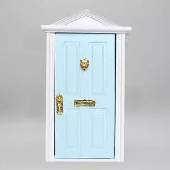 Творческий Высокая имитация Яркий цвет деревянная дверь кукольный домик Steepletop модель игрушка для развлечения фиолетовый