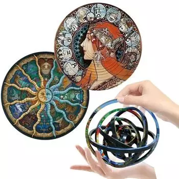 Творческий вращающийся пазл Fidget Toys 3D Jigsaw Puzzle Decompression Educational Toy Трехмерная игрушка для снятия стресса Подарки
