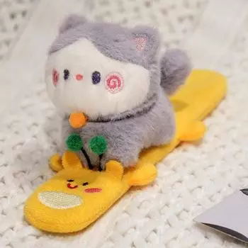 Творческий забавный браслет-защелка с изображением животных, милый мультяшный браслет-когтеточка с изображением собаки-кошки-капибары, плюшевое кольцо на руку, подарок на день рождения A1