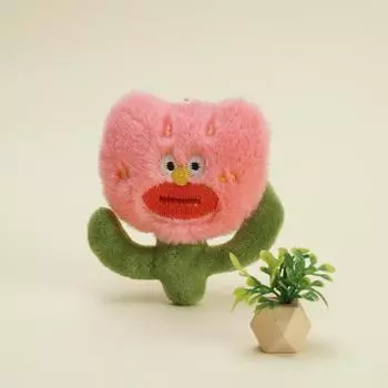 Творческий Забавный Тюльпан Колбаска Рот Уродливый Цветок Подвеска Кукла Брелок Брелки Рюкзак Подвеска Брелок Девочка Дети Подарок