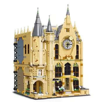 Творческий замок Хогвартс, колледж магии, строительные блоки, колокольня, архитектура, колокольня, кирпичи, игрушки, подарок для детей, мальчиков NO Original Box