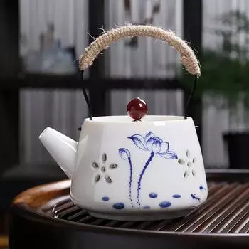 Творческий заварочный чайник Beam, керамический чайник с отверстием для фильтра, заварочный чайник с подогревом для набора чашек, восточный марокканский заварочный чайник, глиняный брусок