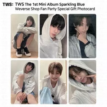 TWS 1-й мини-альбом сверкающего синего цвета Weverse Shop Fan Party Специальная подарочная фотокарта