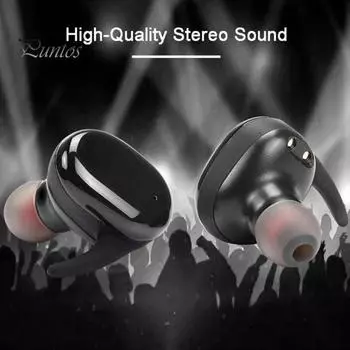 TWS Беруши Водонепроницаемые Мини Простые Музыкальные Наушники для Спорта чёрный