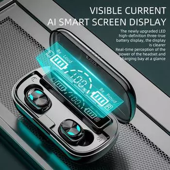 TWS Беспроводные наушники 5,1 наушники с шумоподавлением гарнитура стереозвук музыкальные наушники-вкладыши для Android IOS смартфон чёрный