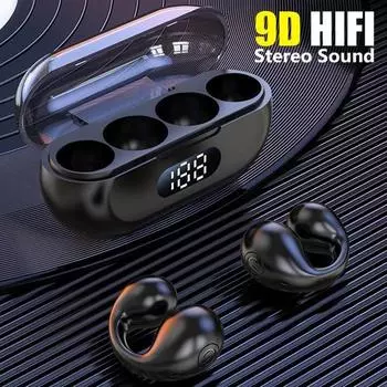 TWS Безболезненное ношение Наушный крючок Bluetooth-гарнитура Беспроводные наушники Стерео басовый звук Наушники-клипсы, спортивная гарнитура с шумоподавлением