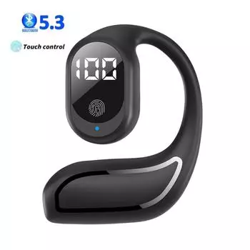 TWS Bluetooth 5,3 Беспроводные наушники с костной проводимостью Ушной крючок Музыкальная гарнитура с шумоподавлением HD Вызов Спортивные наушники белый