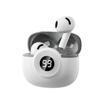 TWS Игровая Беспроводная Bluetooth 5.4 Гарнитура с Микрофоном Басовый Звук 9D Стерео Музыка Hi-Fi Наушники Для Геймера Все Телефоны белый