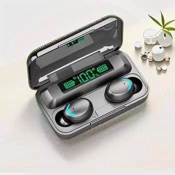 TWS In-Ear Hi-Fi стерео беспроводные наушники наушники-вкладыши беспроводные наушники, настоящие стерео беспроводные наушники и зарядный чехол TWS наушники чёрный