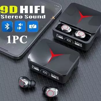 Tws M90Pro Беспроводная Bluetooth-гарнитура Стерео наушники с шумоподавлением Handfree Вождение Беспроводные наушники Зарядное устройство чёрный