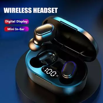TWS Мини Bluetooth Наушники Стерео Звук Беспроводные Наушники IPX5 Водонепроницаемая Спортивная Гарнитура Светодиодный Дисплей С Power Bank