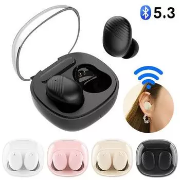 TWS Mini Wireless Bluetooth 5.3 Наушники Мини-вкладыши Стереоспортивная гарнитура с шумоподавлением, подходящая для бега, езды на велосипеде и вождения