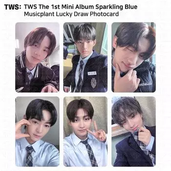 TWS Первый мини-альбом Sparkling Blue Musicplant Luckydraw Фотокарта KPOP K-POP