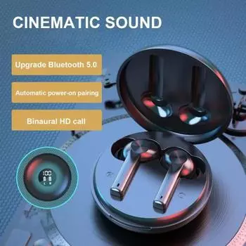 TWS Ture Беспроводные наушники Bluetooth 5,0 Наушники Мини-гарнитура с шумоподавлением Водонепроницаемые спортивные наушники для бега