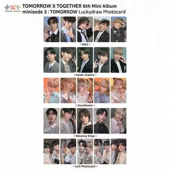 TXT Завтра X Вместе, мини-эпизод 3: Фотокарточка с розыгрышем удачи ЗАВТРА KPOP Hueningkai -Power Station