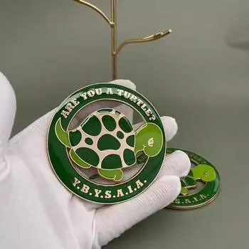 Ты Черепаха YBYSAIA. Масонские масонские значки на лацкан, зеленая эмблема автомобиля, металлические значки для благотворительности масонства зелёный