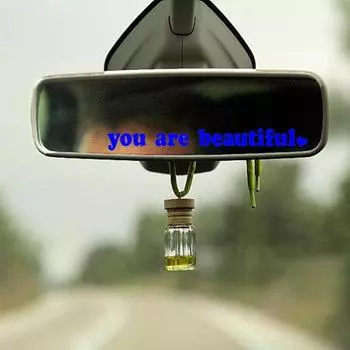 Ты красивая Автомобильные наклейки для женщин Водонепроницаемые ПВХ наклейки для автомобиля Самоутверждения Наклейка Смешная Наклейка на окно Зеркало Аксессуары S оранжевый