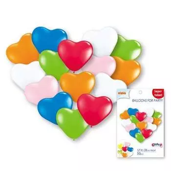 tya-mixipakku Latex Balloons 28 cm Heart Shaped supesyaruaso-to 50 Piece kis23318