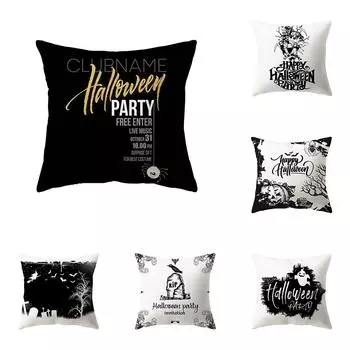 Тыква Алфавит Хэллоуин Тема Наволочка Диван Чехлы Праздничный Подарок Украшения Партии Домашний Декор 40x40cm